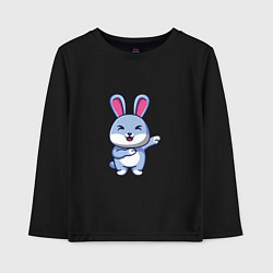 Лонгслив хлопковый детский Bunny Dab, цвет: черный