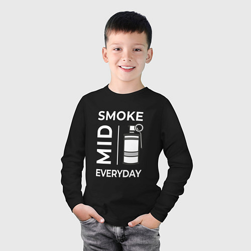 Детский лонгслив Smoke Mid Everyday / Черный – фото 3