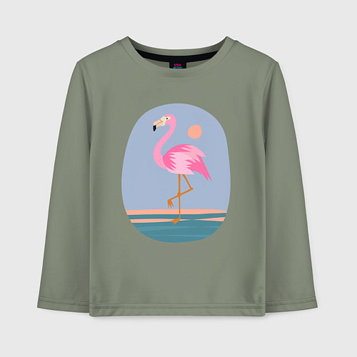 Детский лонгслив Фламинго / Авокадо – фото 1