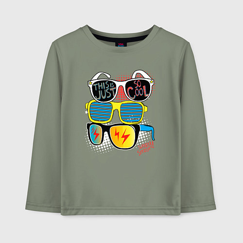 Детский лонгслив Поп арт очки / Авокадо – фото 1