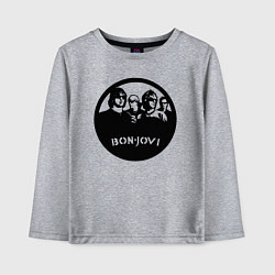 Лонгслив хлопковый детский Bon Jovi rock, цвет: меланж