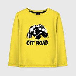 Лонгслив хлопковый детский Off road - Jeep Chrysler, цвет: желтый