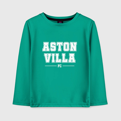 Детский лонгслив Aston Villa football club классика / Зеленый – фото 1