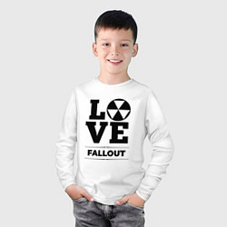 Лонгслив хлопковый детский Fallout love classic, цвет: белый — фото 2