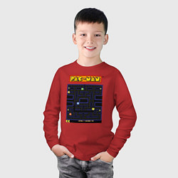 Лонгслив хлопковый детский Pac-Man на ZX-Spectrum, цвет: красный — фото 2
