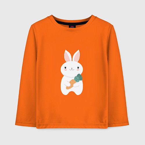 Детский лонгслив Carrot rabbit / Оранжевый – фото 1