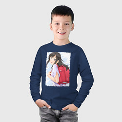 Лонгслив хлопковый детский Хотару Ичиджо - Деревенская глубинка, цвет: тёмно-синий — фото 2
