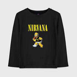 Лонгслив хлопковый детский Гомер Nirvana, цвет: черный