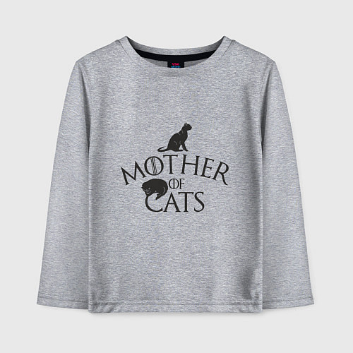 Детский лонгслив Мать котов / Меланж – фото 1