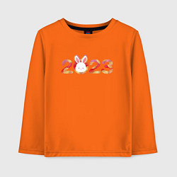 Лонгслив хлопковый детский 2023 - Год кролика, цвет: оранжевый
