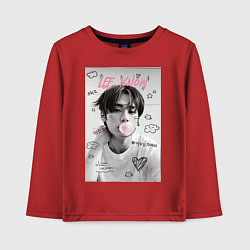 Лонгслив хлопковый детский Lee Know Stray Kids, цвет: красный