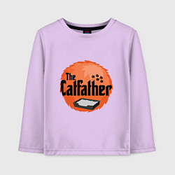 Лонгслив хлопковый детский Cat father, цвет: лаванда
