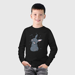 Лонгслив хлопковый детский Черный кролик Пикачу, цвет: черный — фото 2