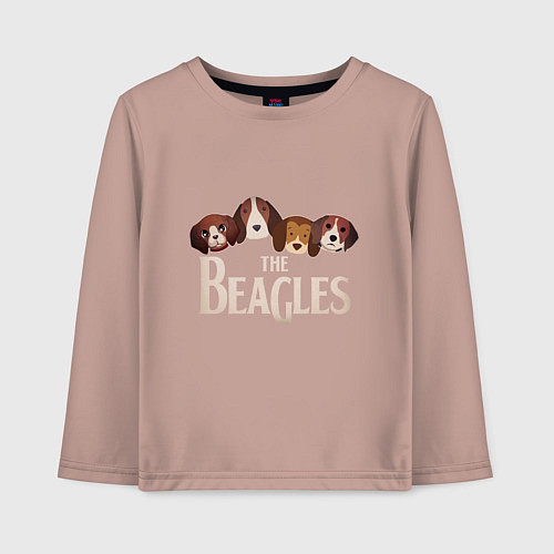 Детский лонгслив The Beagles / Пыльно-розовый – фото 1
