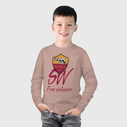 Лонгслив хлопковый детский Roma - sweeper - Italy, цвет: пыльно-розовый — фото 2
