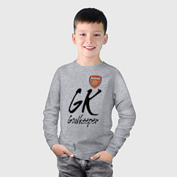 Лонгслив хлопковый детский Arsenal - London - goalkeeper, цвет: меланж — фото 2