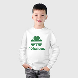 Лонгслив хлопковый детский Notorious - Ireland, цвет: белый — фото 2