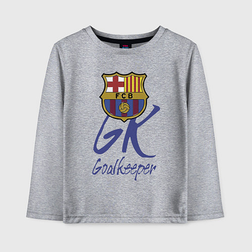 Детский лонгслив Barcelona - Spain - goalkeeper / Меланж – фото 1