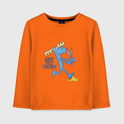 Лонгслив хлопковый детский Lumpy eyes, цвет: оранжевый