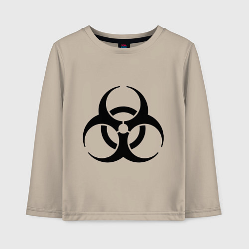 Детский лонгслив Biological hazard / Миндальный – фото 1