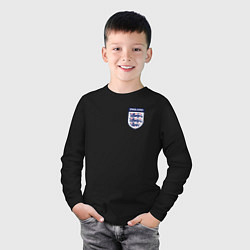 Лонгслив хлопковый детский Сборная Англии логотип, цвет: черный — фото 2