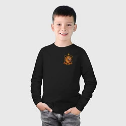 Лонгслив хлопковый детский Сборная Испании логотип, цвет: черный — фото 2
