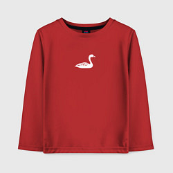 Лонгслив хлопковый детский Minimal goose, цвет: красный