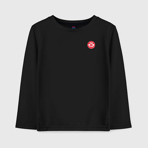 Детский лонгслив Мы не нули! / Черный – фото 1