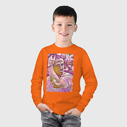 Лонгслив хлопковый детский Ryan Gosling - film actor, цвет: оранжевый — фото 2