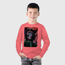Лонгслив хлопковый детский Эрнесто Че Гевара - cool dude, цвет: коралловый — фото 2