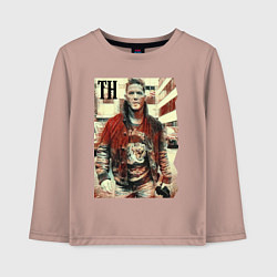 Лонгслив хлопковый детский Том Харди - кинозвезда, цвет: пыльно-розовый