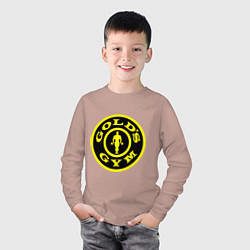 Лонгслив хлопковый детский Golds GYM, цвет: пыльно-розовый — фото 2