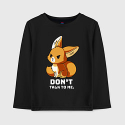 Лонгслив хлопковый детский Offended fox, цвет: черный