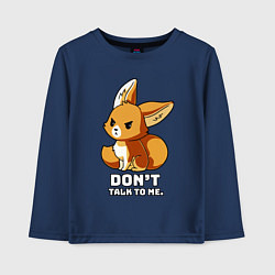 Лонгслив хлопковый детский Offended fox, цвет: тёмно-синий