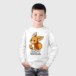 Лонгслив хлопковый детский Offended fox, цвет: белый — фото 2
