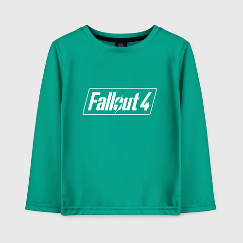 Детский лонгслив Fallout 4 - computer game - action / Зеленый – фото 1