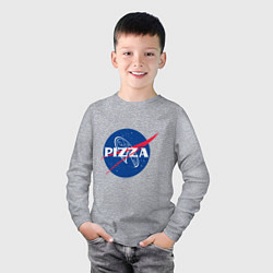 Лонгслив хлопковый детский Nasa - pizza, цвет: меланж — фото 2
