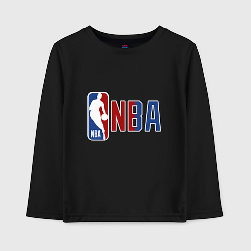 Детский лонгслив NBA - big logo / Черный – фото 1