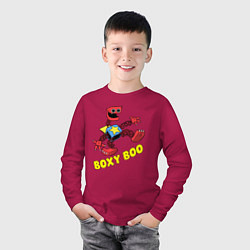 Лонгслив хлопковый детский Project Playtime - Boxy Boo, цвет: маджента — фото 2