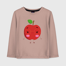 Лонгслив хлопковый детский Просто яблоко, цвет: пыльно-розовый