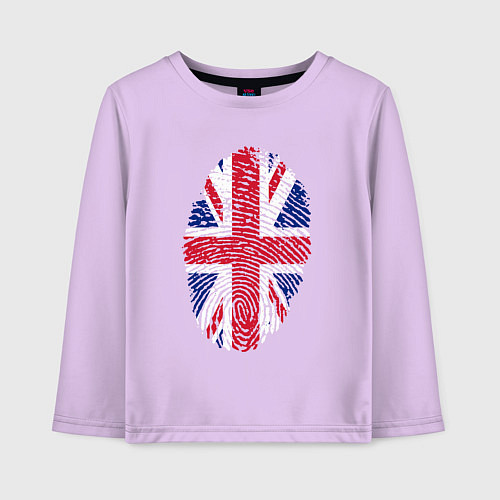 Детский лонгслив Отпечаток Британии / Лаванда – фото 1