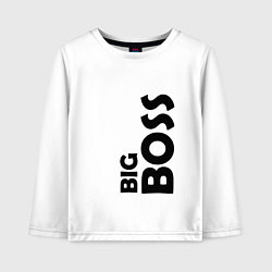 Лонгслив хлопковый детский BIG BOSS - темная, цвет: белый