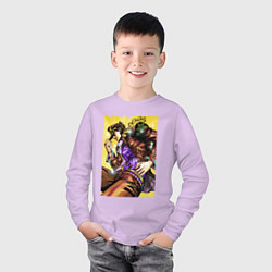 Лонгслив хлопковый детский Джотаро Куджо - JoJo Bizarre Adventure, цвет: лаванда — фото 2