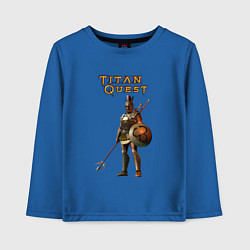 Лонгслив хлопковый детский Titan Quest, цвет: синий