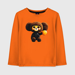 Лонгслив хлопковый детский А stuffed beast in latex, цвет: оранжевый