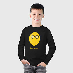 Лонгслив хлопковый детский John Lemon, цвет: черный — фото 2