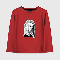 Лонгслив хлопковый детский Георг Фридрих Гендель, цвет: красный