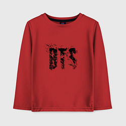 Лонгслив хлопковый детский BTS logo, цвет: красный