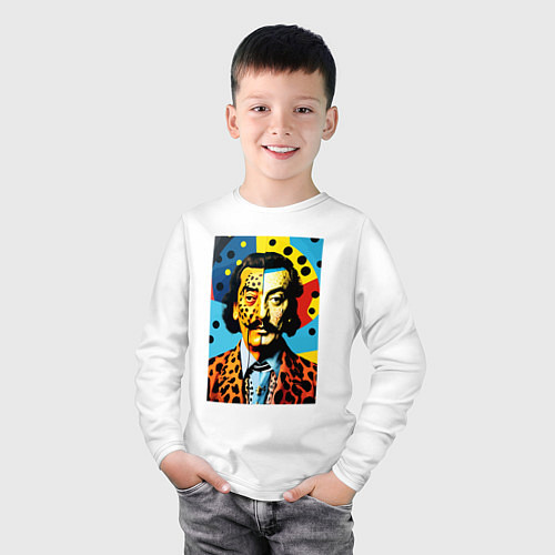 Детский лонгслив Salvador Dali : Pop Art / Белый – фото 3
