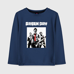 Лонгслив хлопковый детский Greed Day rock, цвет: тёмно-синий
